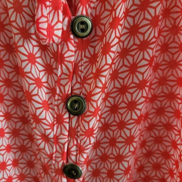 Gap Sleeveless Blouse Women's XS red & white Pre-owned - Picture 4 of 6